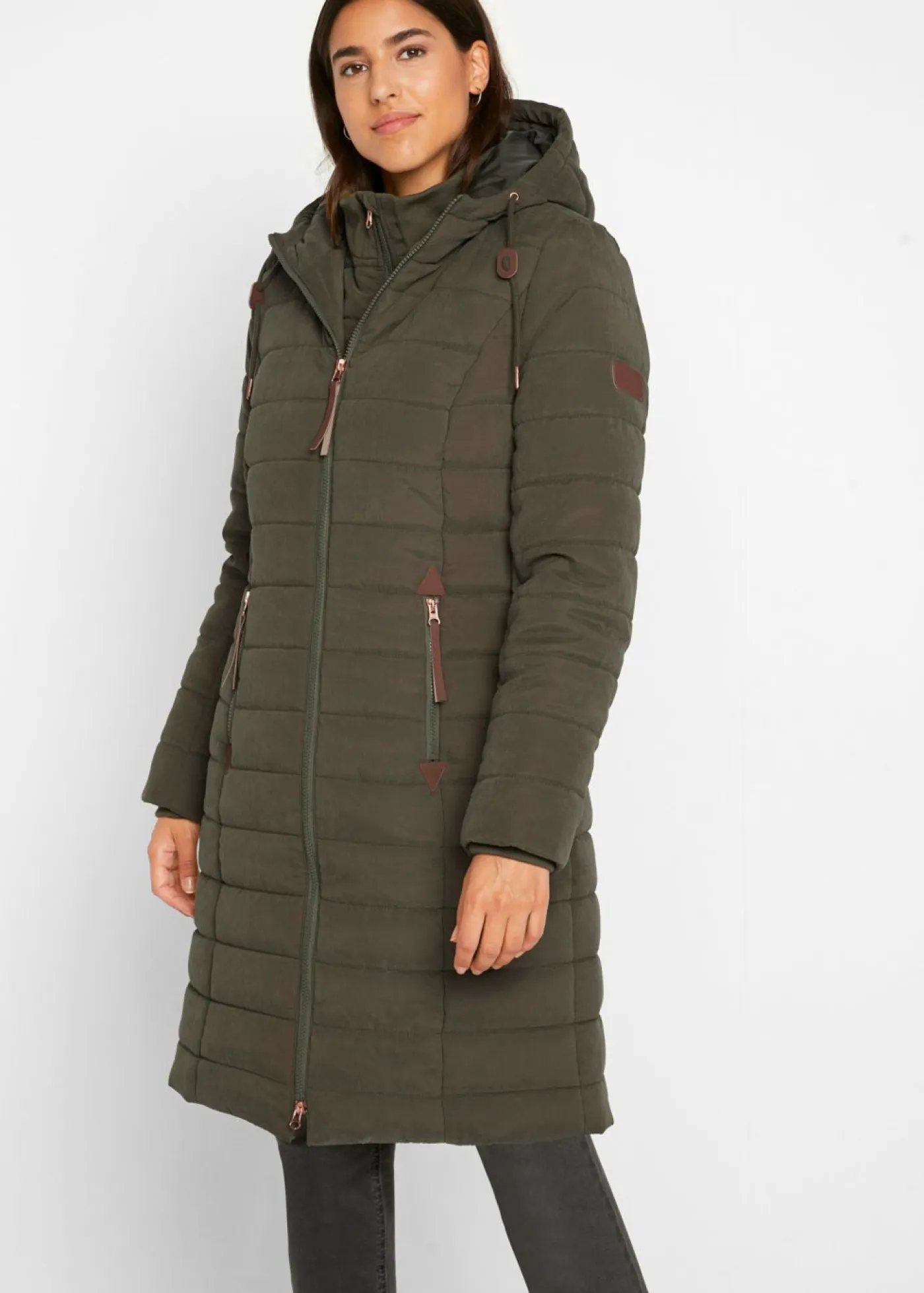 New Abrigo acolchado, aspecto 2 en 1 Mujer Chaquetas Y Abrigos