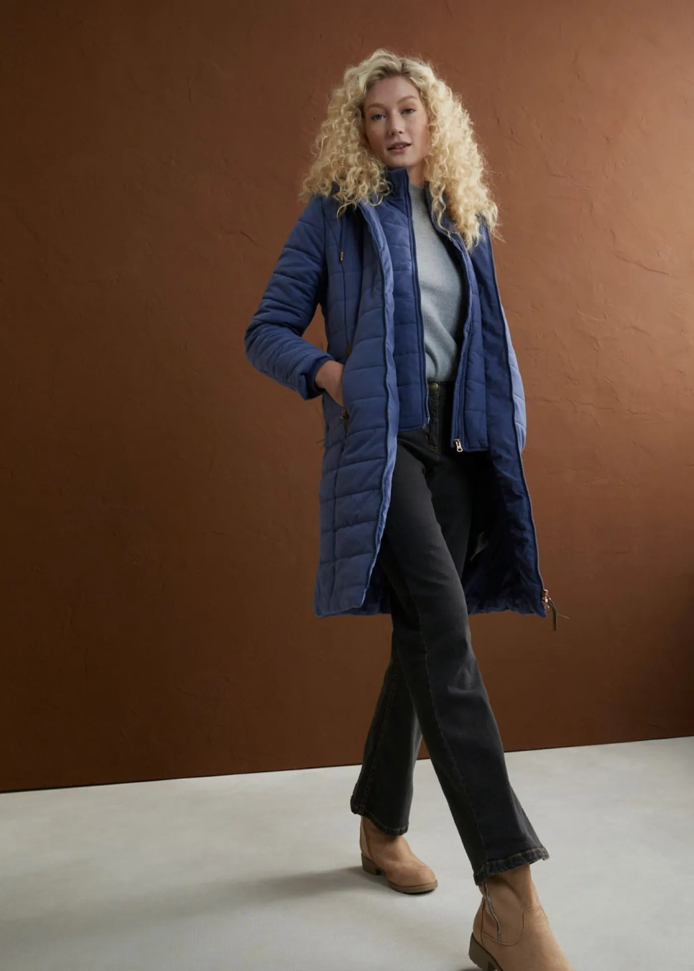 Best Abrigo acolchado, aspecto 2 en 1 Mujer Chaquetas Y Abrigos