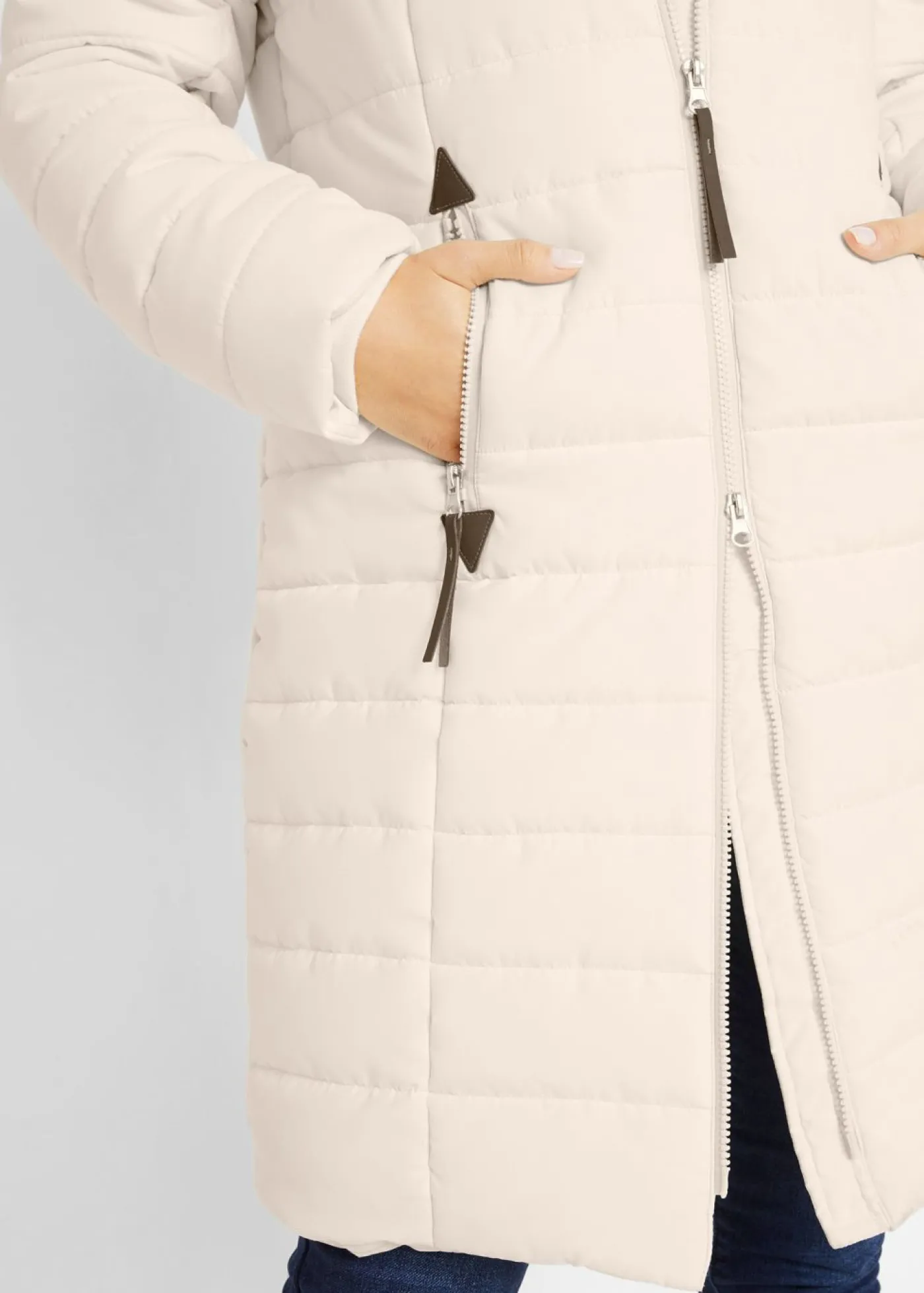 New Abrigo acolchado, aspecto 2 en 1 Mujer Chaquetas Y Abrigos
