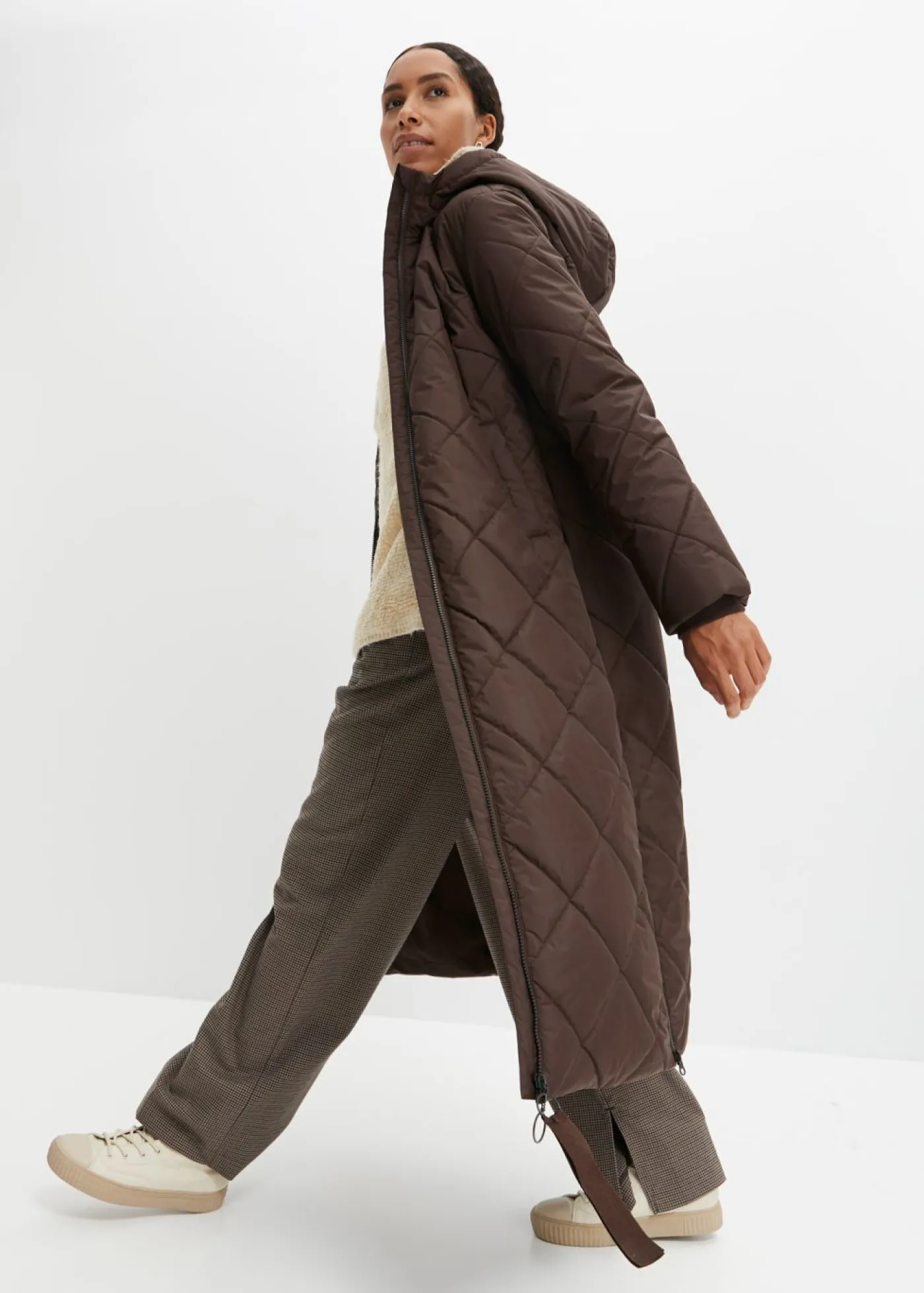 Discount Abrigo acolchado y guateado, largo y con capucha Mujer Chaquetas Y Abrigos