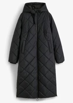 Outlet Abrigo acolchado y guateado, largo y con capucha Mujer Chaquetas Y Abrigos