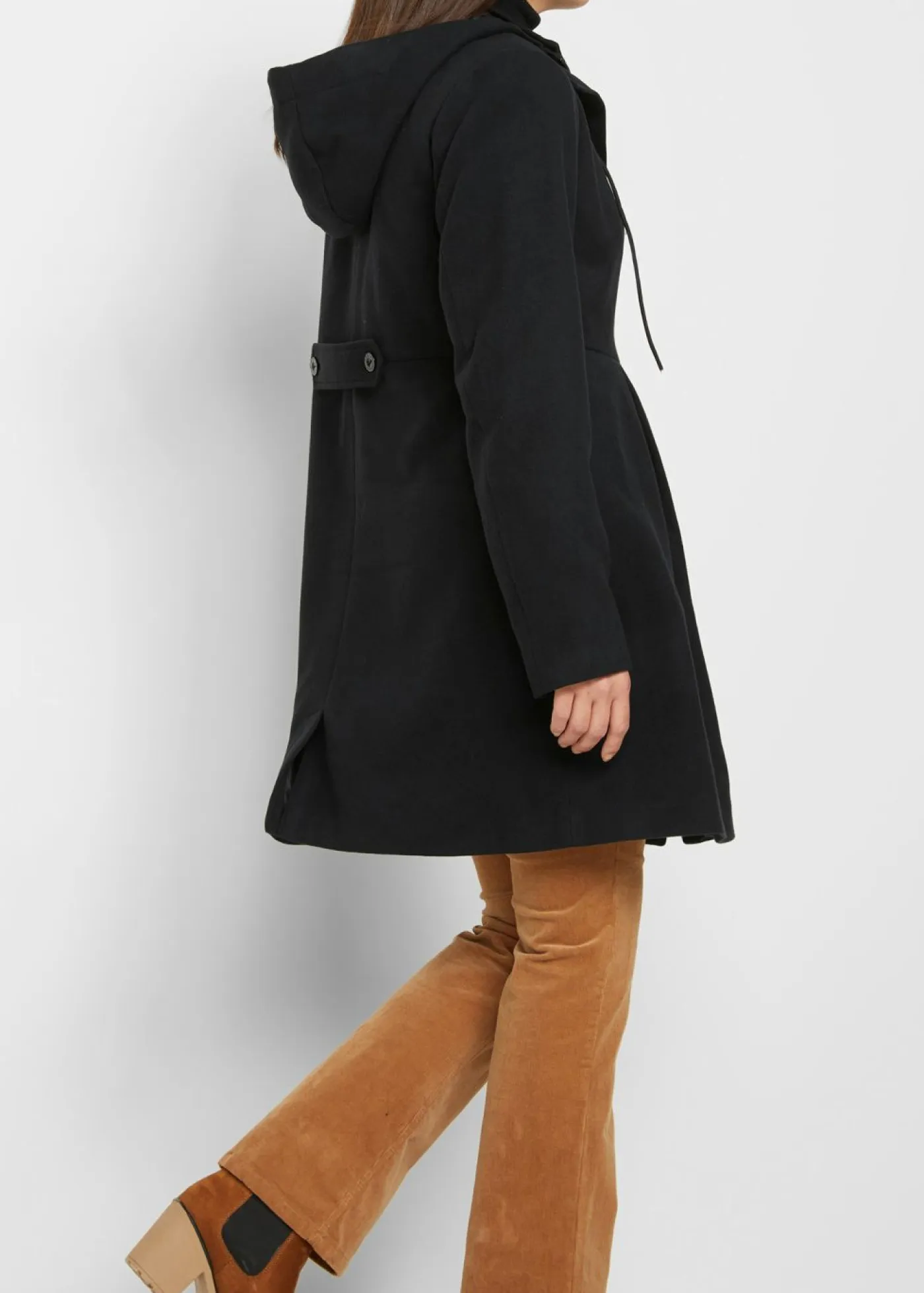 Hot Abrigo con capucha y pinzas Mujer Chaquetas Y Abrigos