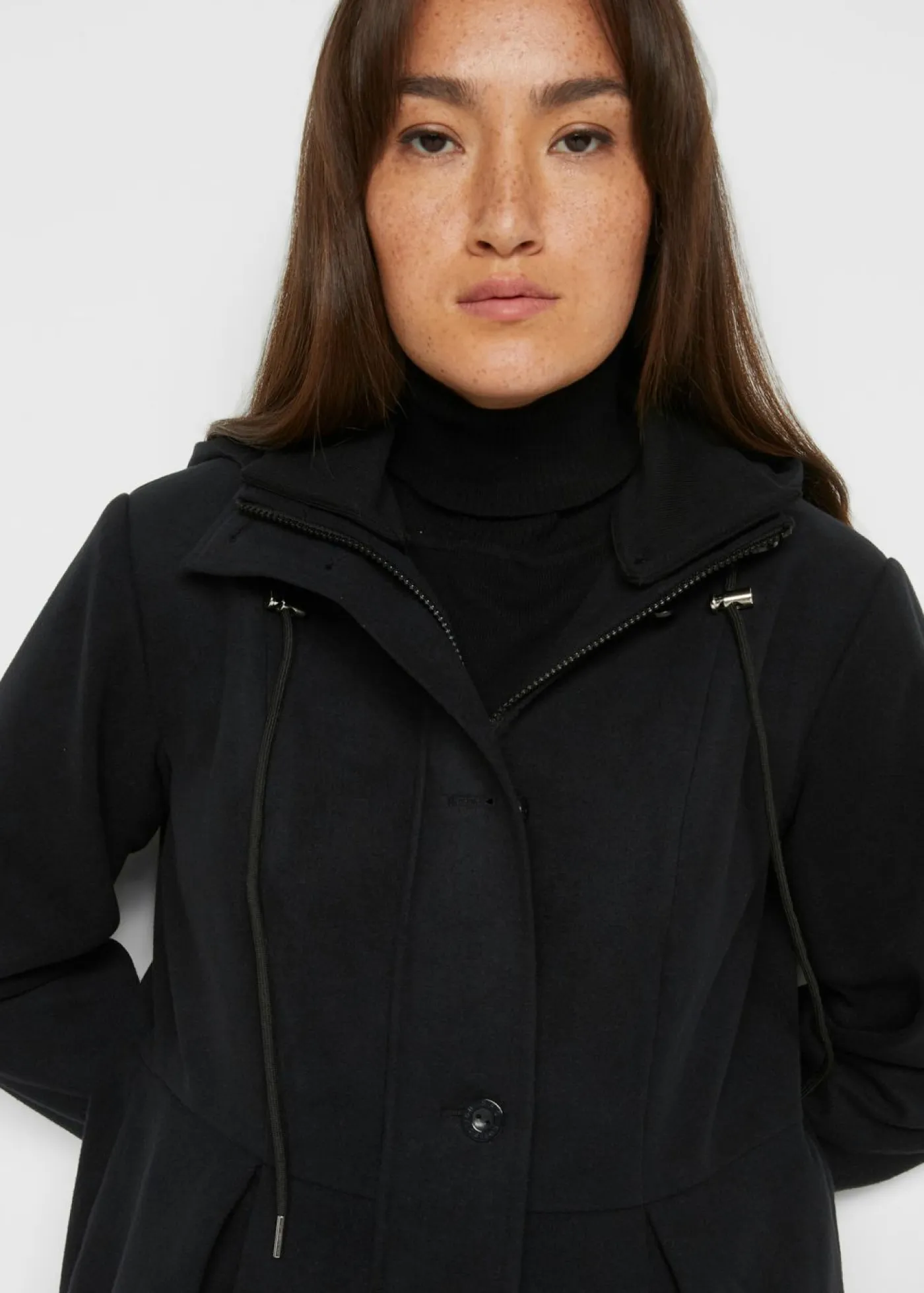 Hot Abrigo con capucha y pinzas Mujer Chaquetas Y Abrigos