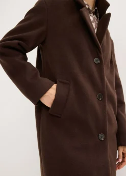 New Abrigo corto con aspecto de lana Mujer Chaquetas Y Abrigos