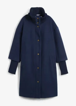 New Abrigo corto con aspecto de lana Mujer Chaquetas Y Abrigos