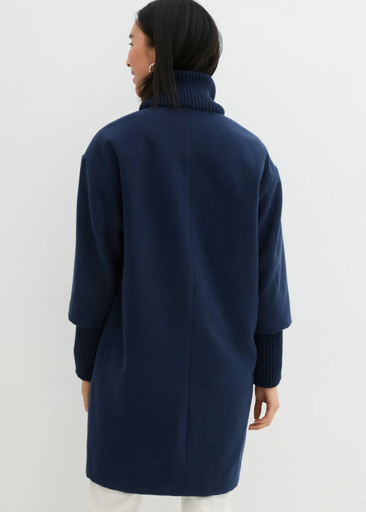 New Abrigo corto con aspecto de lana Mujer Chaquetas Y Abrigos