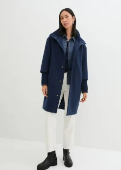 New Abrigo corto con aspecto de lana Mujer Chaquetas Y Abrigos