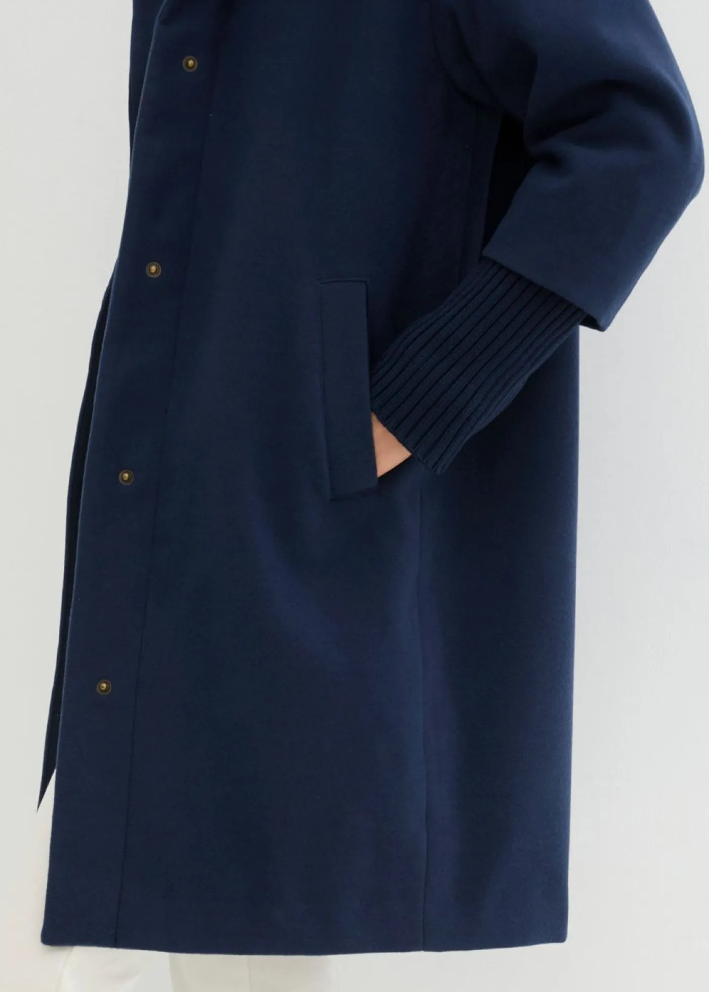 New Abrigo corto con aspecto de lana Mujer Chaquetas Y Abrigos