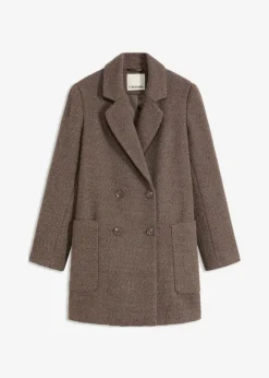 Discount Abrigo corto con aspecto de lana Mujer Chaquetas Y Abrigos