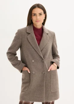 Discount Abrigo corto con aspecto de lana Mujer Chaquetas Y Abrigos