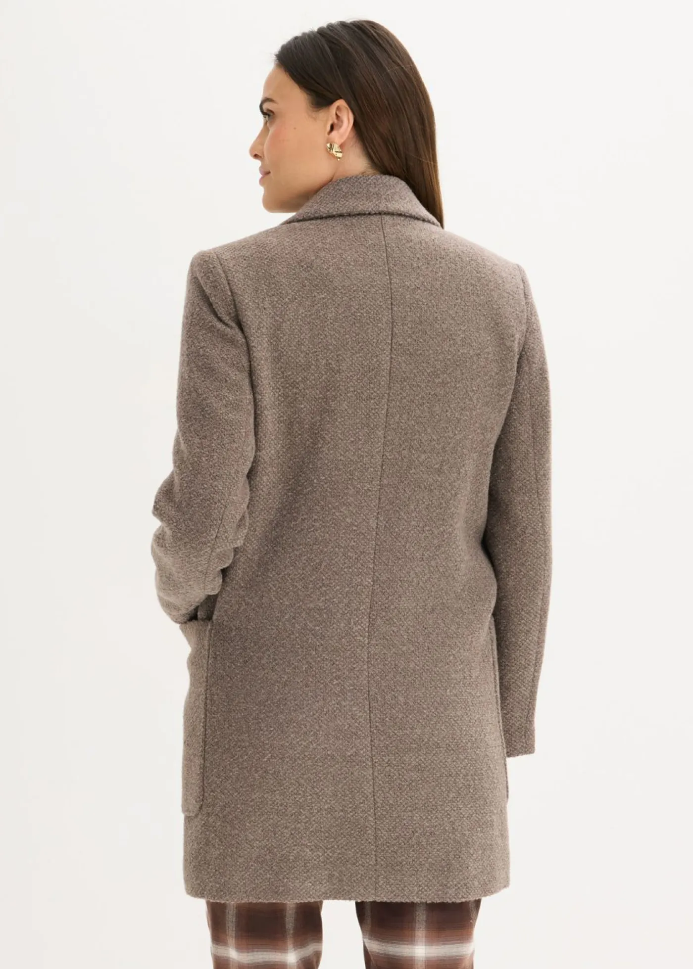 Discount Abrigo corto con aspecto de lana Mujer Chaquetas Y Abrigos