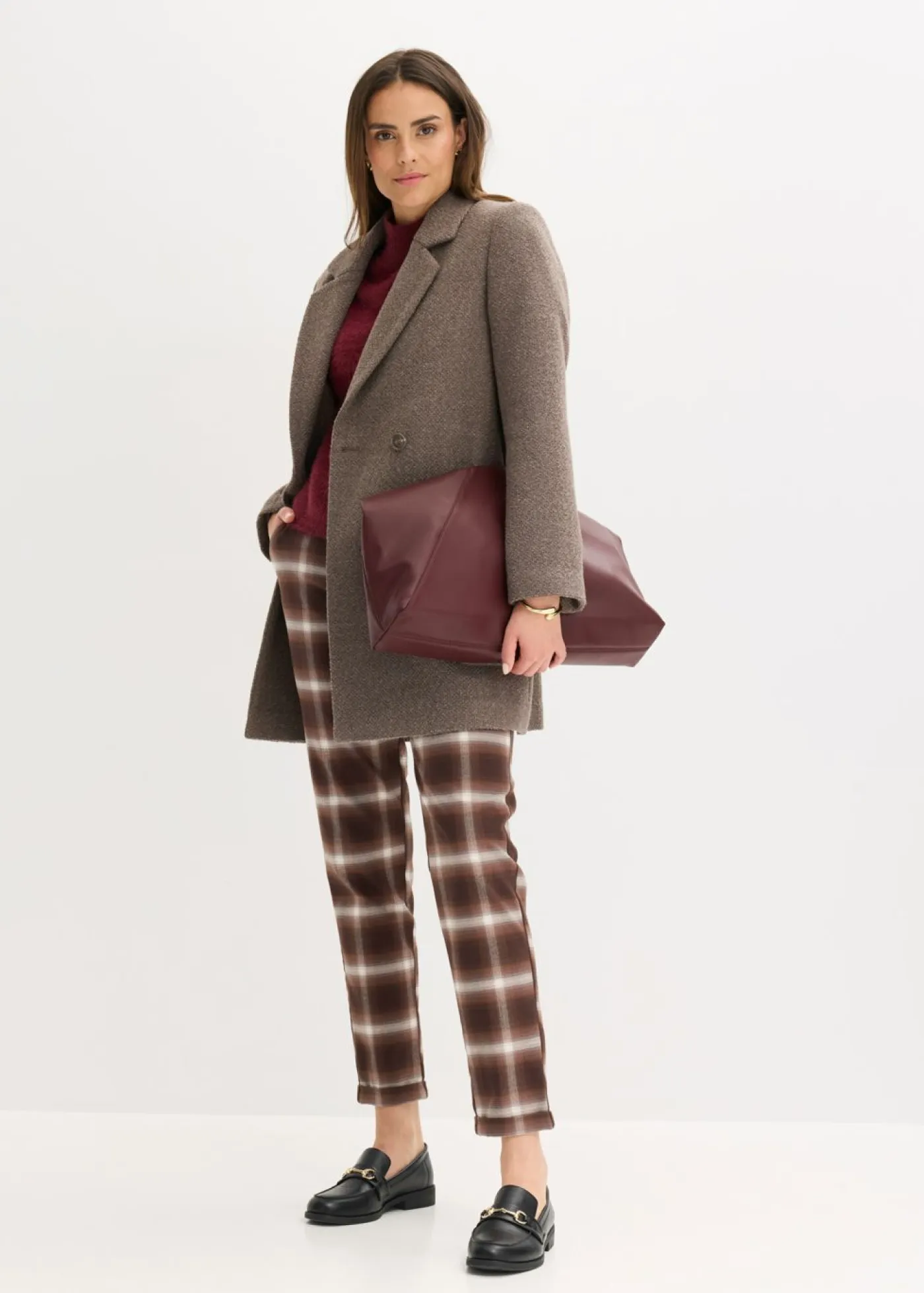 Discount Abrigo corto con aspecto de lana Mujer Chaquetas Y Abrigos