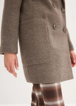 Discount Abrigo corto con aspecto de lana Mujer Chaquetas Y Abrigos