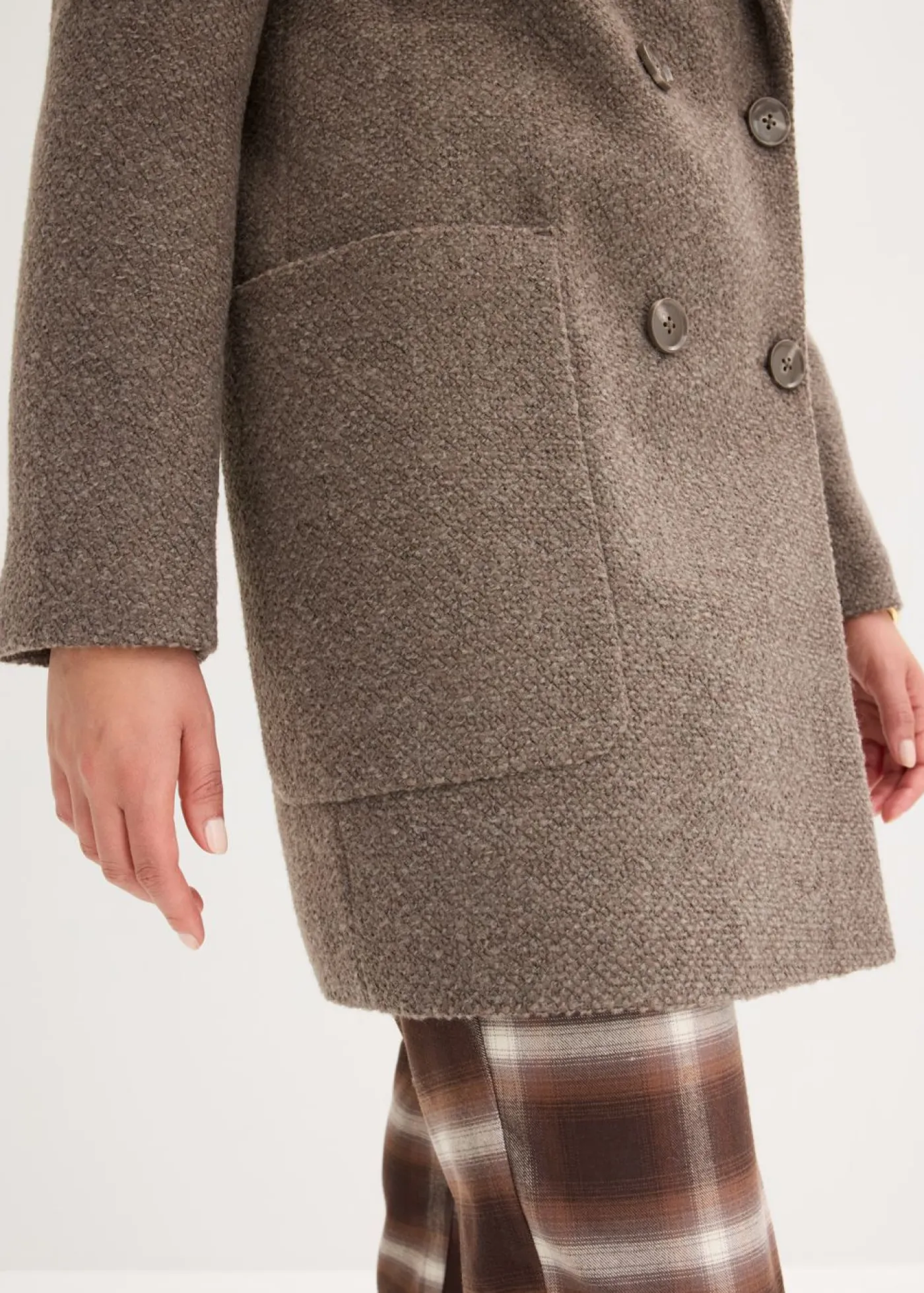 Discount Abrigo corto con aspecto de lana Mujer Chaquetas Y Abrigos