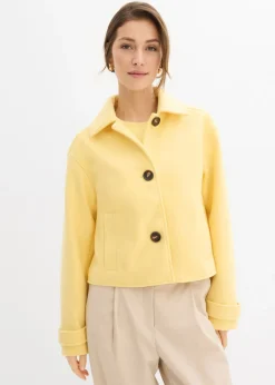 Online Abrigo corto con aspecto de lana Mujer Chaquetas Y Abrigos|Novedades