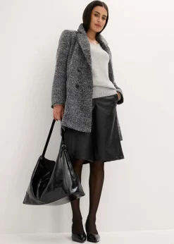 Hot Abrigo corto con aspecto de lana Mujer Chaquetas Y Abrigos