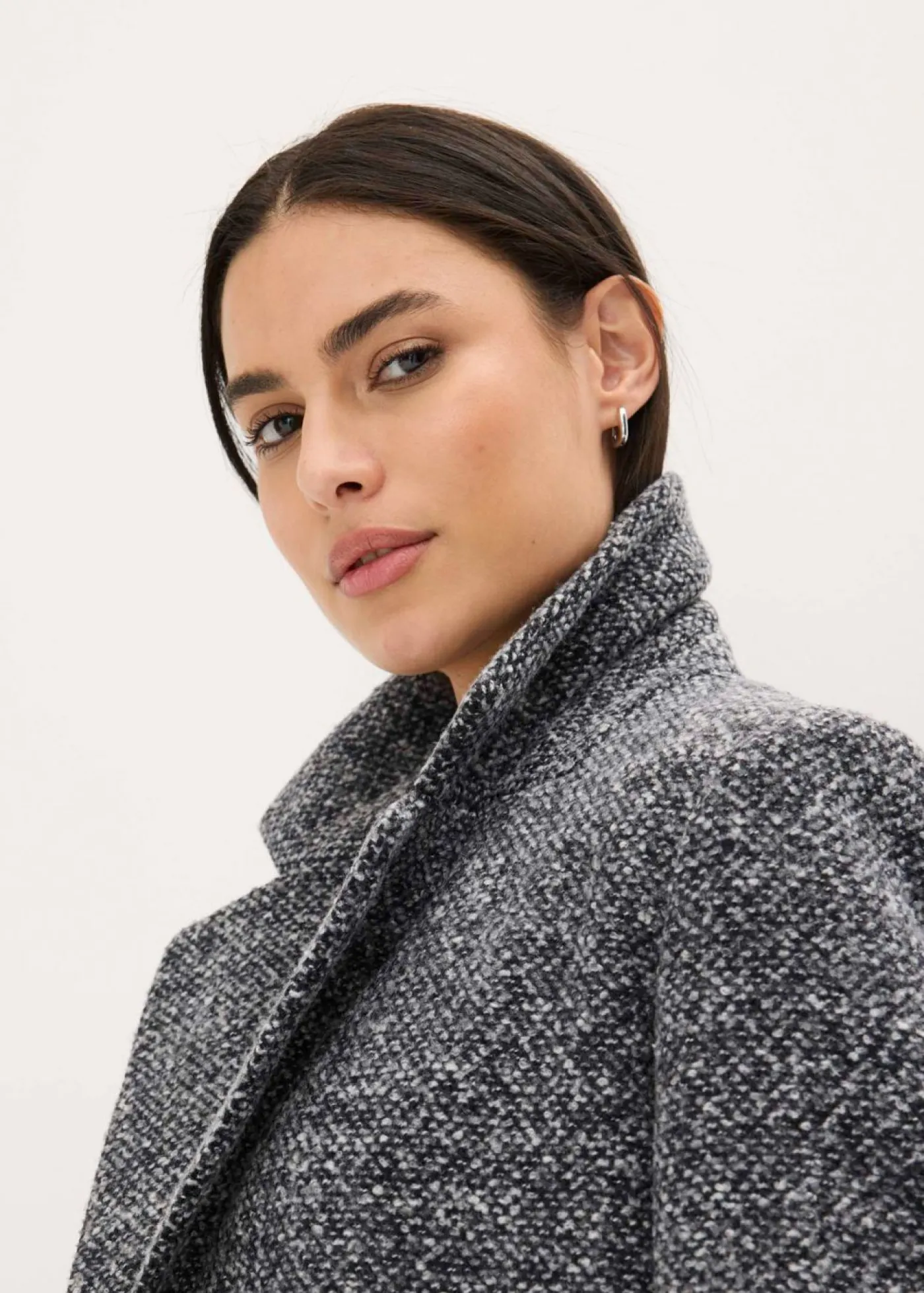Hot Abrigo corto con aspecto de lana Mujer Chaquetas Y Abrigos