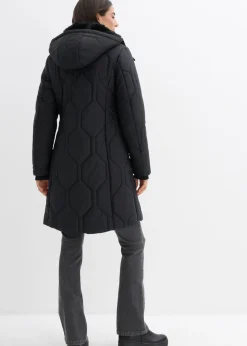Discount Abrigo corto con guateado de rombos y cremalleras laterales Mujer Chaquetas Y Abrigos
