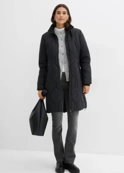 Discount Abrigo corto con guateado de rombos y cremalleras laterales Mujer Chaquetas Y Abrigos