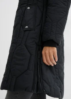 Discount Abrigo corto con guateado de rombos y cremalleras laterales Mujer Chaquetas Y Abrigos