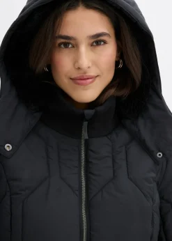Discount Abrigo corto con guateado de rombos y cremalleras laterales Mujer Chaquetas Y Abrigos