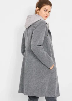 Clearance Abrigo corto de invierno con aspecto de lana y diseño 2 en 1 Mujer Chaquetas Y Abrigos