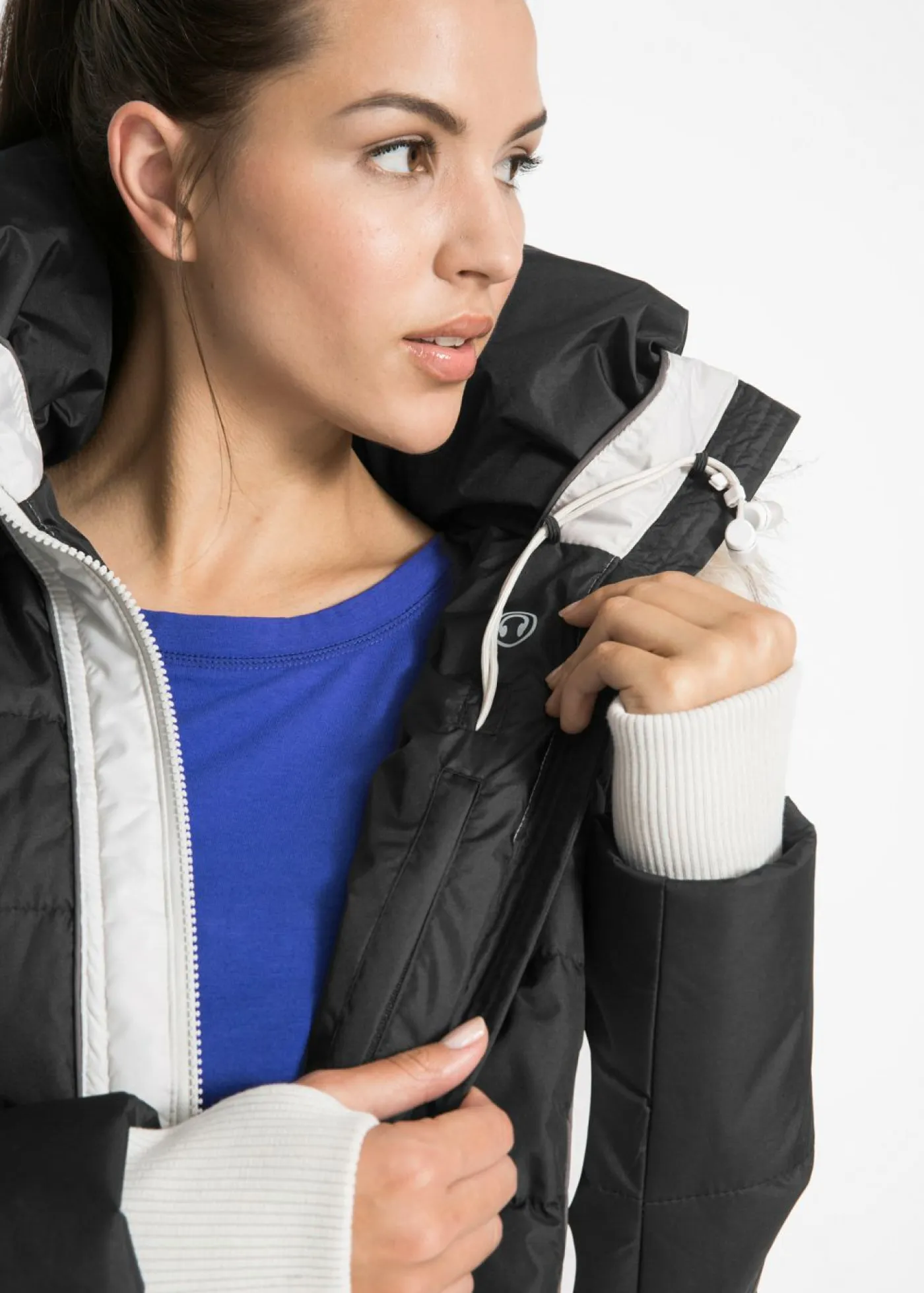 Clearance Abrigo corto para exteriores con pelo sintético y material impermeable Mujer Chaquetas Y Abrigos