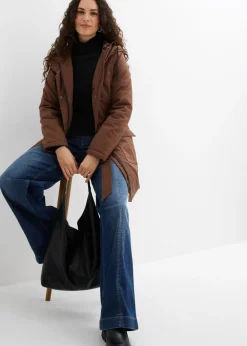 Hot Abrigo corto para exteriores con cinturón, material impermeable y forro de leopardo Mujer Chaquetas Y Abrigos