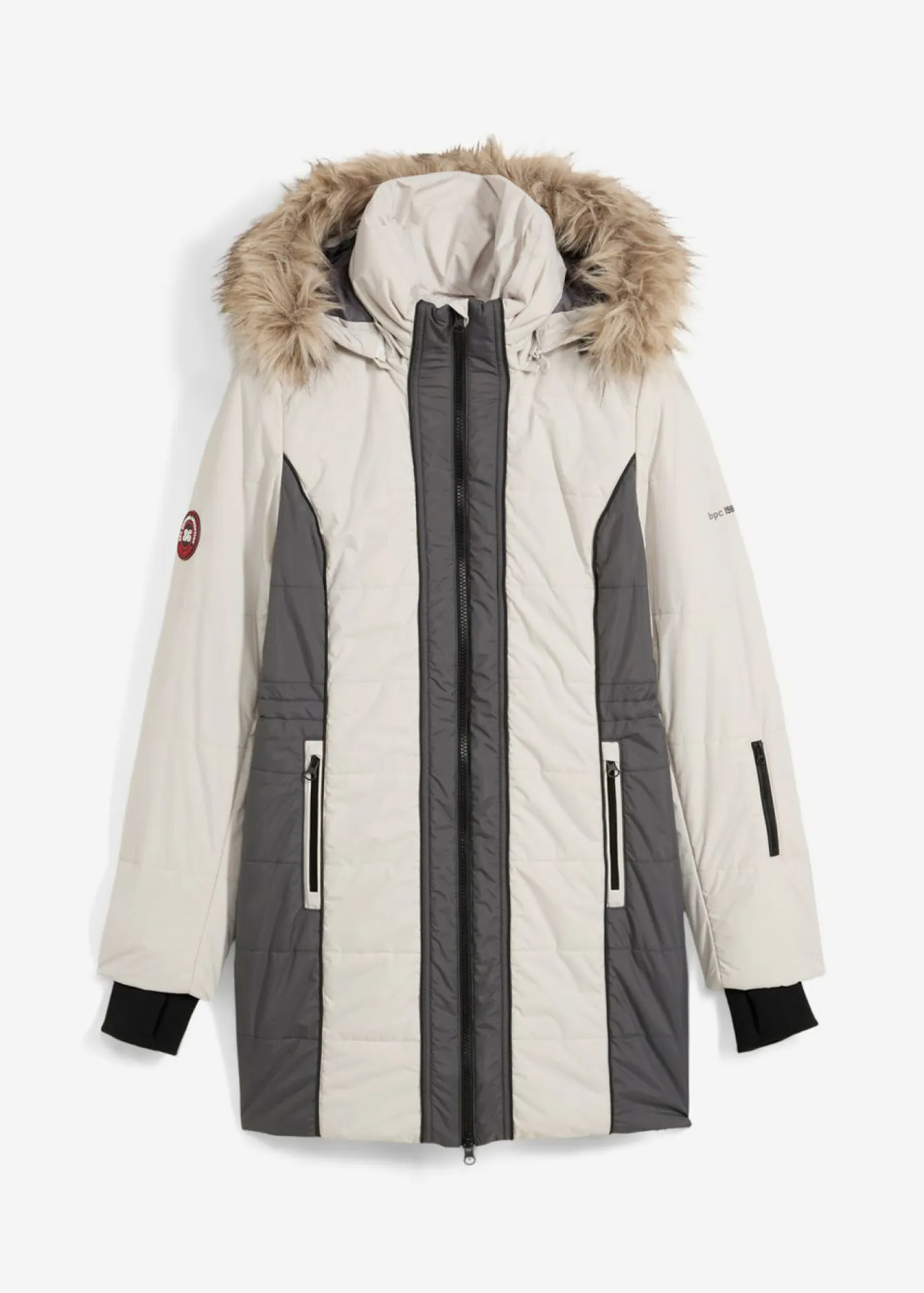 Online Abrigo corto para exteriores con pelo sintético y material impermeable Mujer Chaquetas Y Abrigos