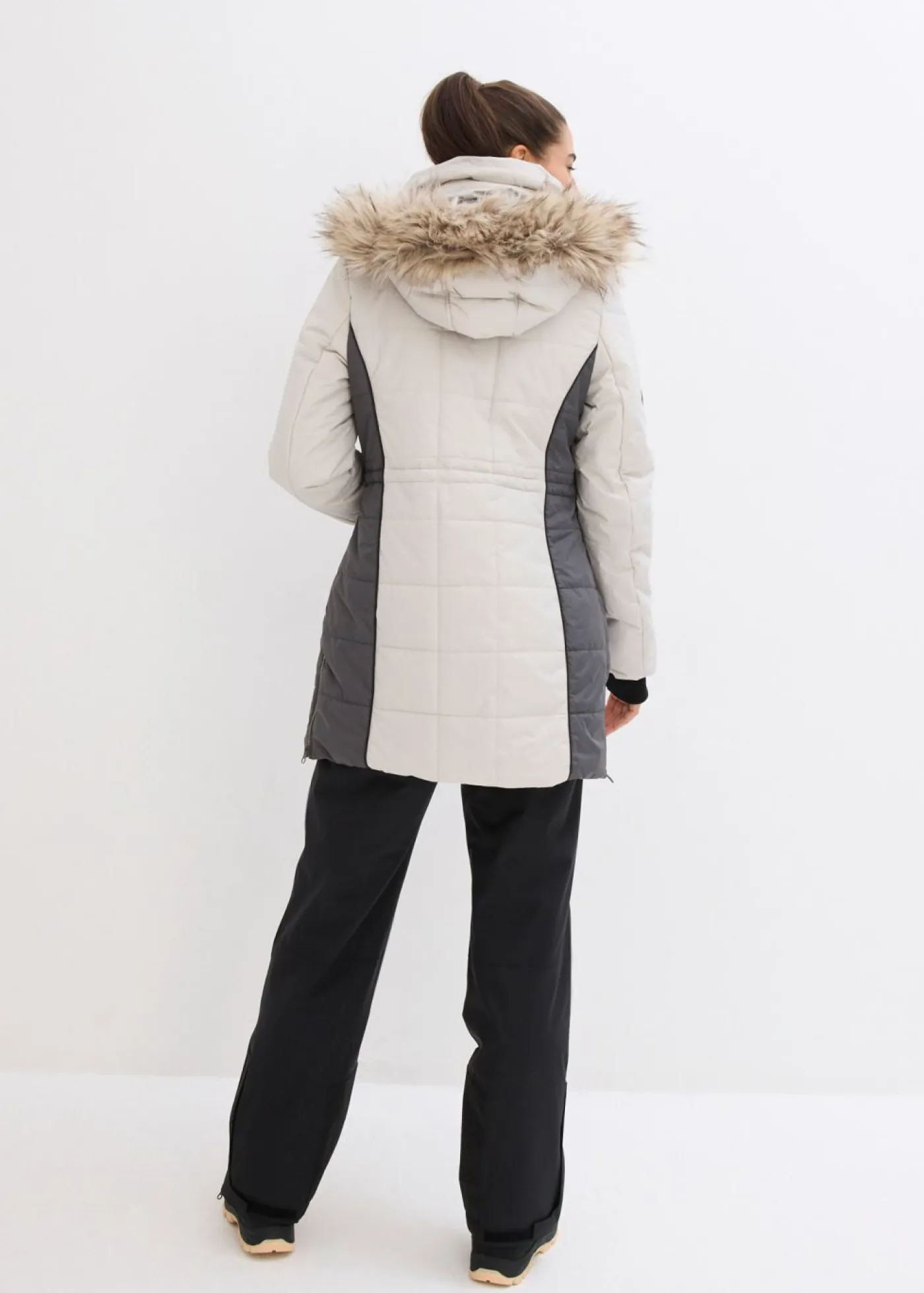 Online Abrigo corto para exteriores con pelo sintético y material impermeable Mujer Chaquetas Y Abrigos