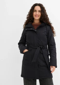 New Abrigo corto para exteriores con cinturón, material impermeable y forro de leopardo Mujer Chaquetas Y Abrigos