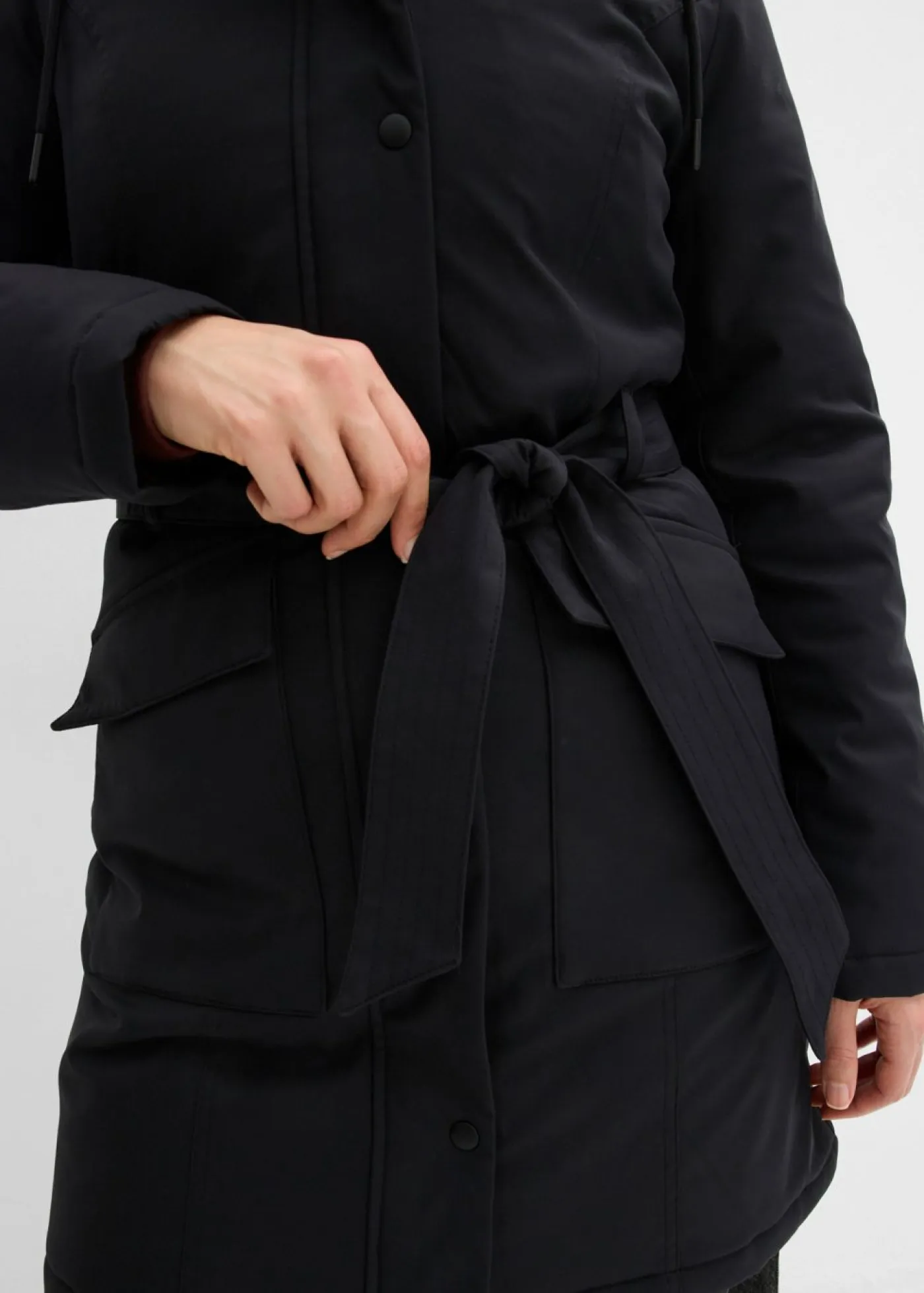 New Abrigo corto para exteriores con cinturón, material impermeable y forro de leopardo Mujer Chaquetas Y Abrigos