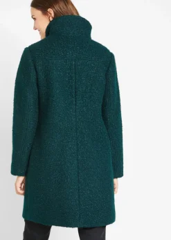 Hot Abrigo de bouclé con bolsillos Mujer Chaquetas Y Abrigos
