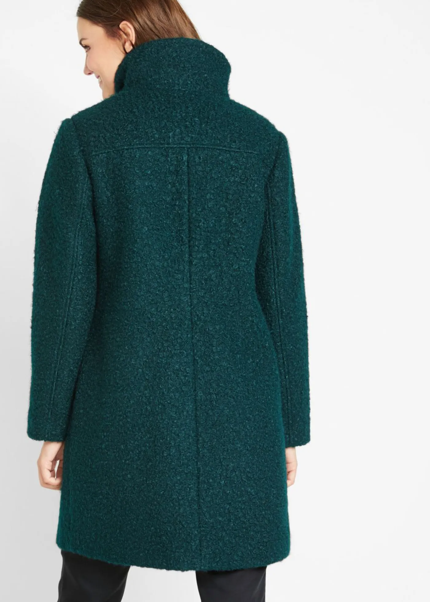 Hot Abrigo de bouclé con bolsillos Mujer Chaquetas Y Abrigos