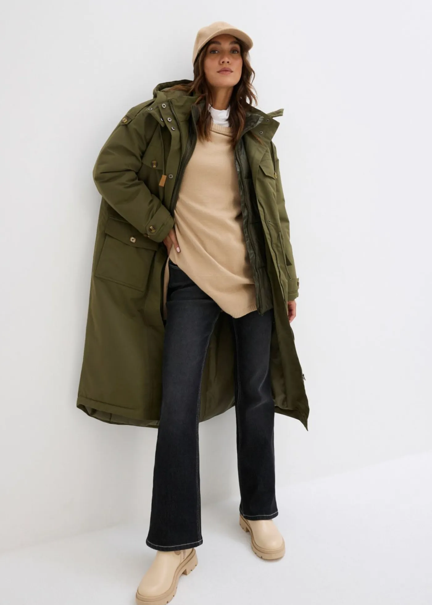 Best Abrigo de invierno, aspecto 2 en 1 Mujer Chaquetas Y Abrigos