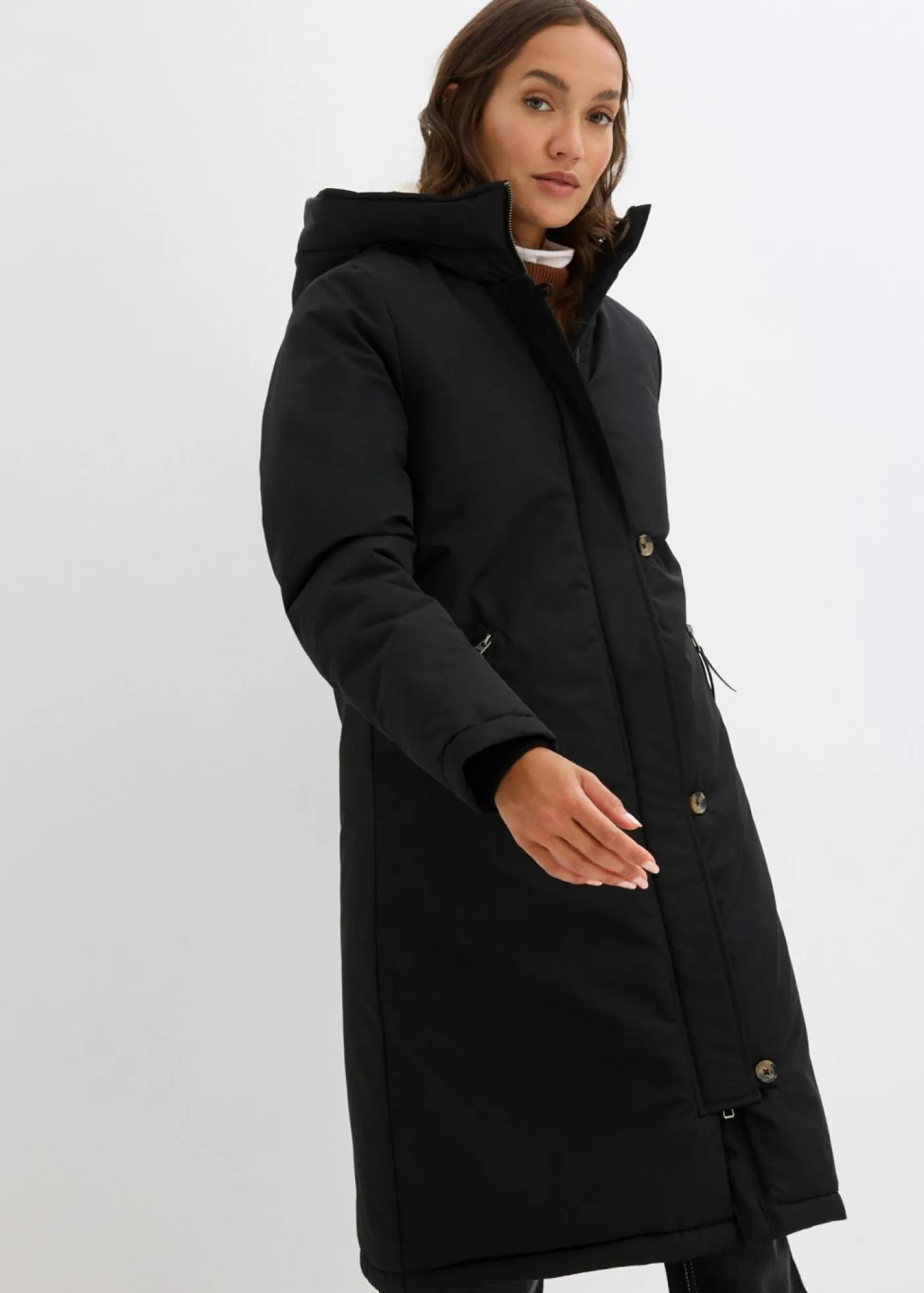 Best Abrigo de invierno con forro de peluche en la capucha Mujer Chaquetas Y Abrigos