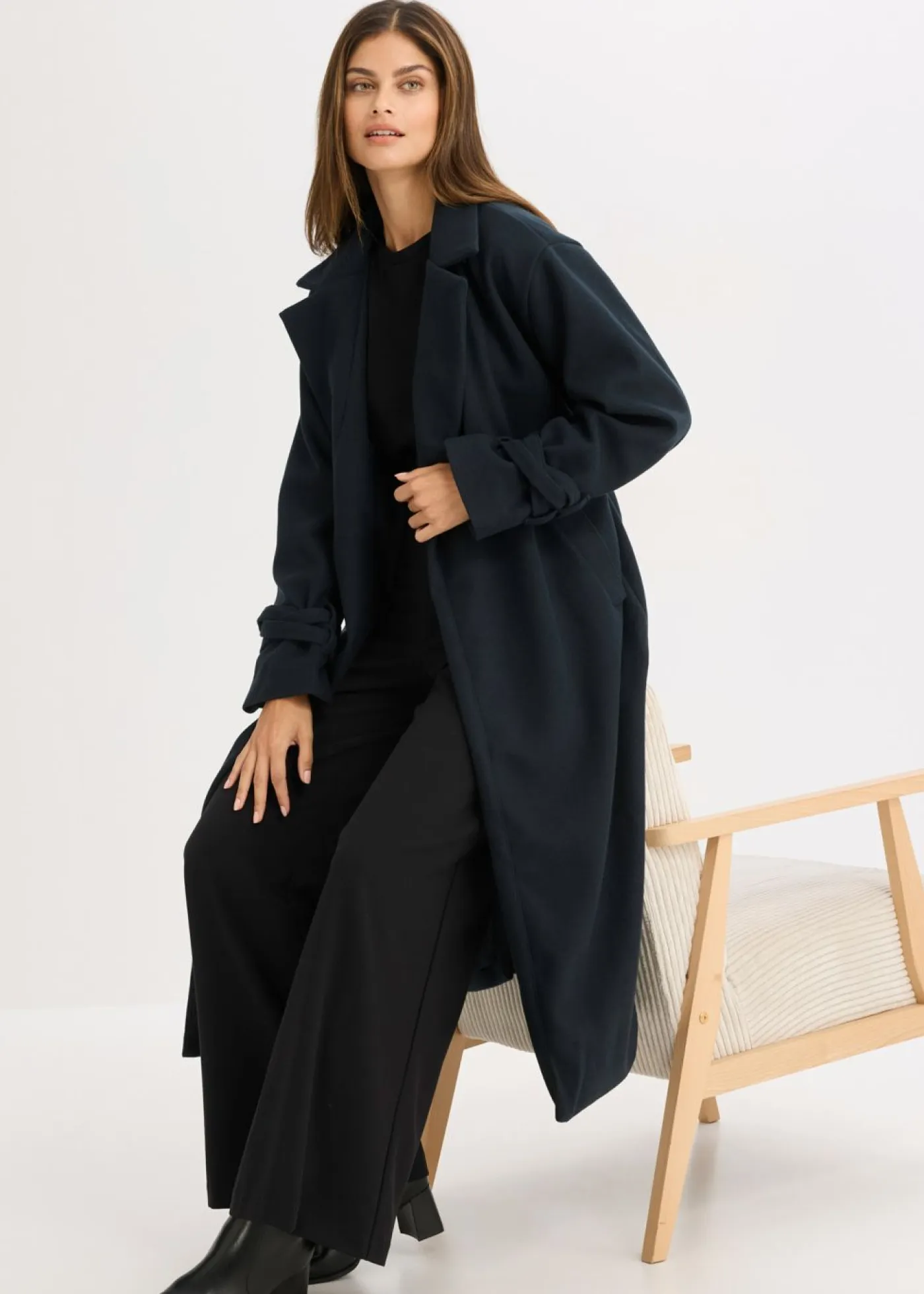 Discount Abrigo de mezcla de viscosa Mujer Chaquetas Y Abrigos|Tallas Pequeñas