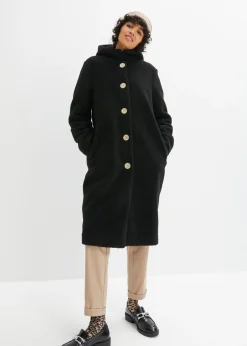 New Abrigo de pelo con capucha y bolsillos Mujer Chaquetas Y Abrigos