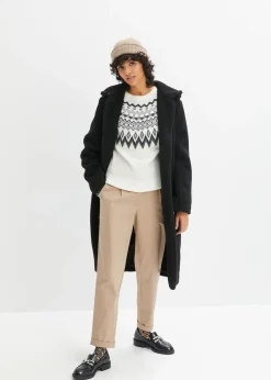 New Abrigo de pelo con capucha y bolsillos Mujer Chaquetas Y Abrigos