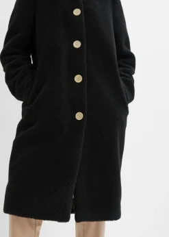 New Abrigo de pelo con capucha y bolsillos Mujer Chaquetas Y Abrigos