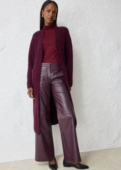 Abrigo de punto con alpaca Mujer Premium|Jerséis