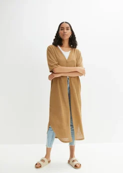 Clearance Abrigo de punto con aspecto de lino Mujer Jerséis|Ropa De Punto