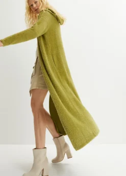 Abrigo de punto en suave hilo metálico Mujer Jerséis|Ropa De Punto