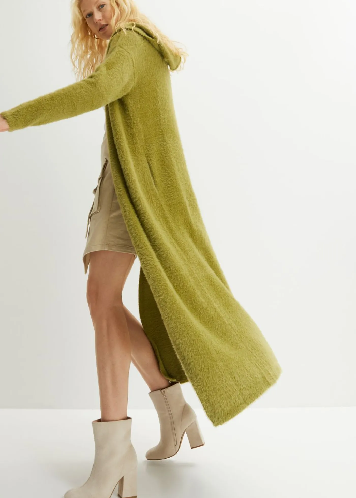 Abrigo de punto en suave hilo metálico Mujer Jerséis|Ropa De Punto