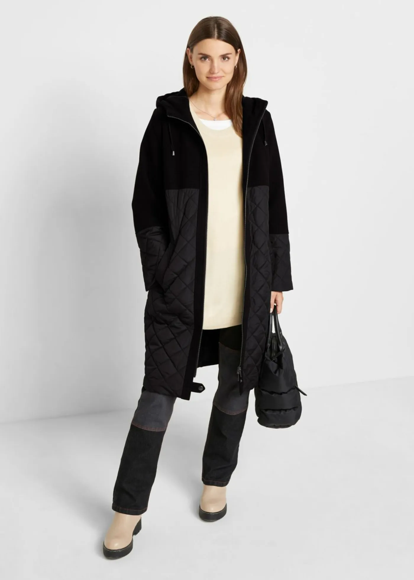Hot Abrigo en mezcla de materiales Mujer Chaquetas Y Abrigos