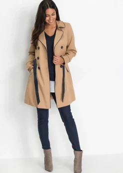 New Abrigo gabardina de doble botonadura Mujer Chaquetas Y Abrigos