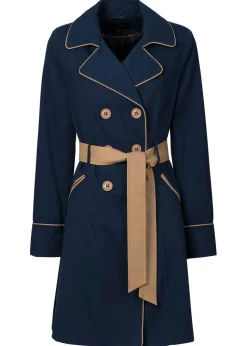 Online Abrigo gabardina de doble botonadura Mujer Chaquetas Y Abrigos