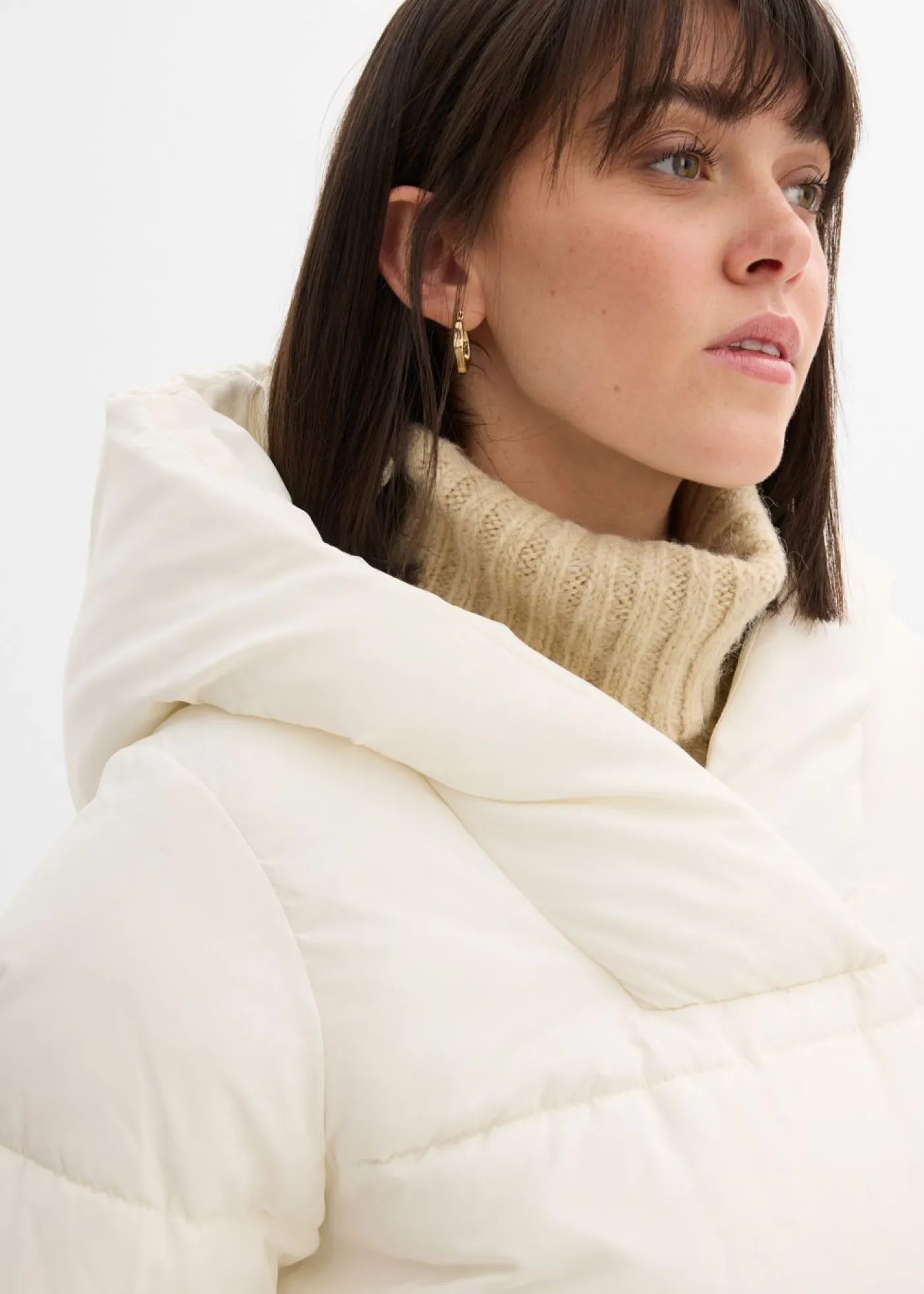 Outlet Abrigo guateado oversize Mujer Chaquetas Y Abrigos