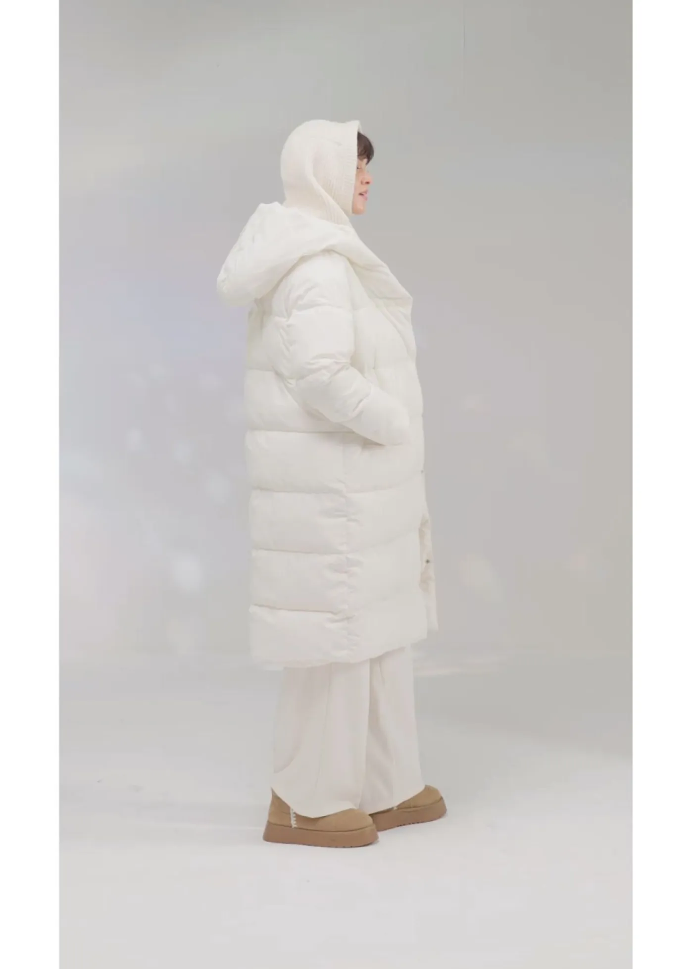 Outlet Abrigo guateado oversize Mujer Chaquetas Y Abrigos