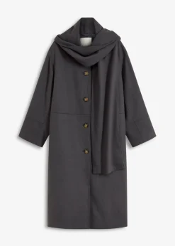 Abrigo holgado con dos bolsillos cosidos Mujer Esenciales|Chaquetas Y Abrigos